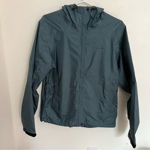 La Cordée Blue Metallic Windbreaker Rain Jacket